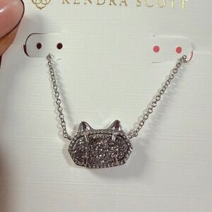 Kendra Scott Elisa Cat Pendant Necklace  - NWT (black cat lovers:)